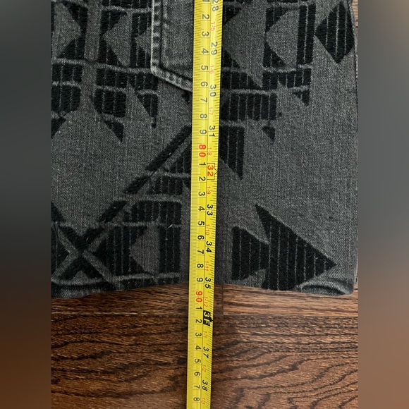 Free People Nordic Clash  Geometric Print Denim Wrap Vest.  Size Medium - Picture 10 of 12
